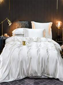 Bộ vỏ chăn cứng không có chất độn - trắng - Xem 4