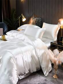 Bộ vỏ chăn cứng không có chất độn - trắng - Xem 8