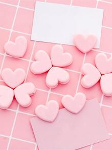 10入組素色心形活頁夾可愛多用途家庭學校辦公室活頁夾 - 粉色 - 查看 1
