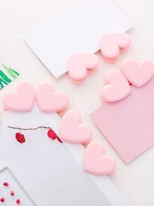 10入組素色心形活頁夾可愛多用途家庭學校辦公室活頁夾 - 粉色 - 查看 2