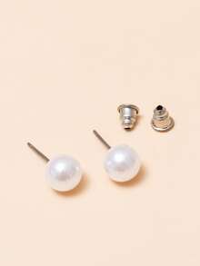 24 bông tai ngọc trai giả - trắng - Xem 2