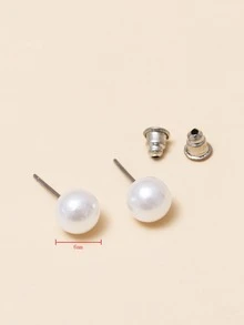 24 bông tai ngọc trai giả - trắng - Xem 3