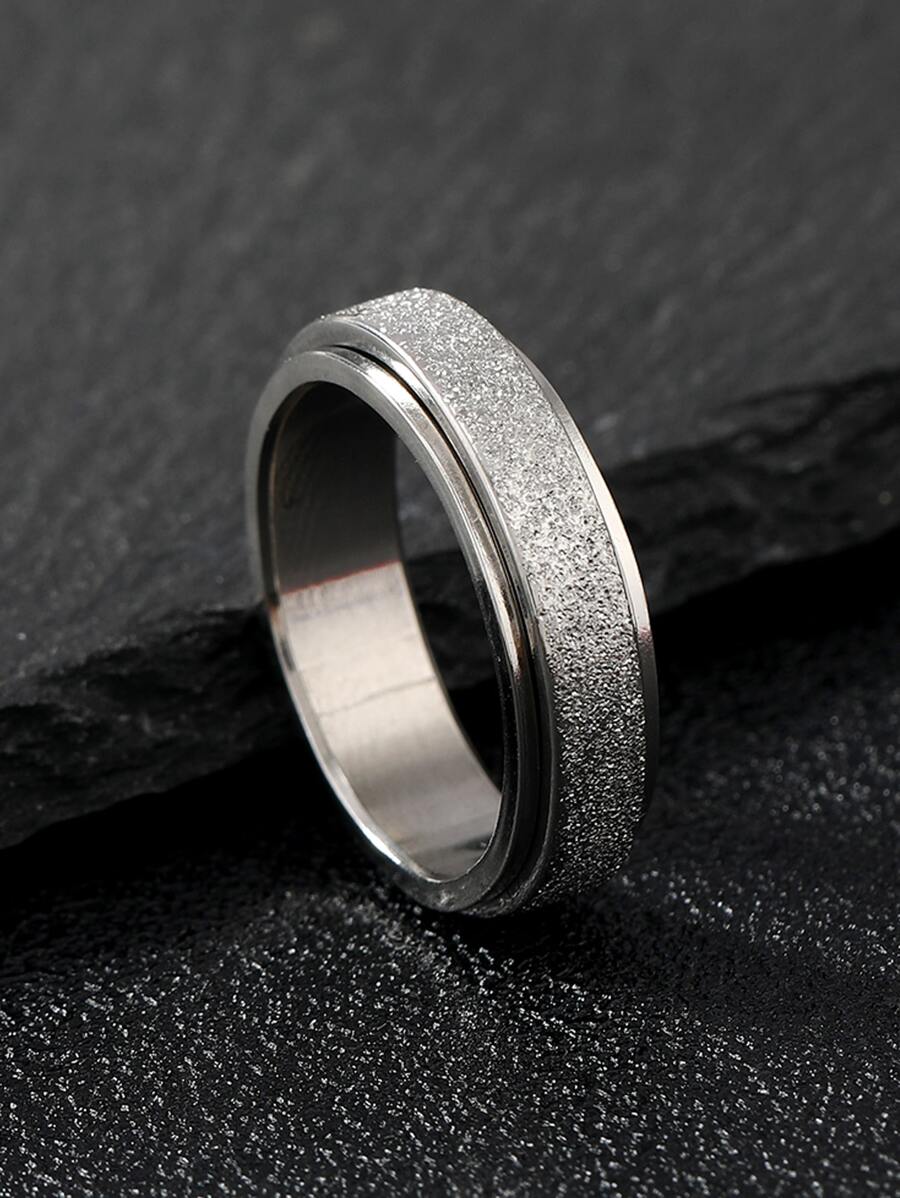 Nhẫn nam tối giản - Bạc - Xem 1