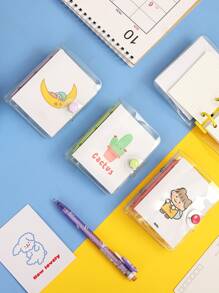 1 Máy Tính Xách Tay Trong Suốt Lá Rời, Máy Tính Xách Tay Mini Di Động Dễ Thương Dành Cho Học Sinh - trắng - Xem 3