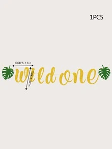 1 set Tire de bandera con estampado de letra - Multicolor - Ver 3