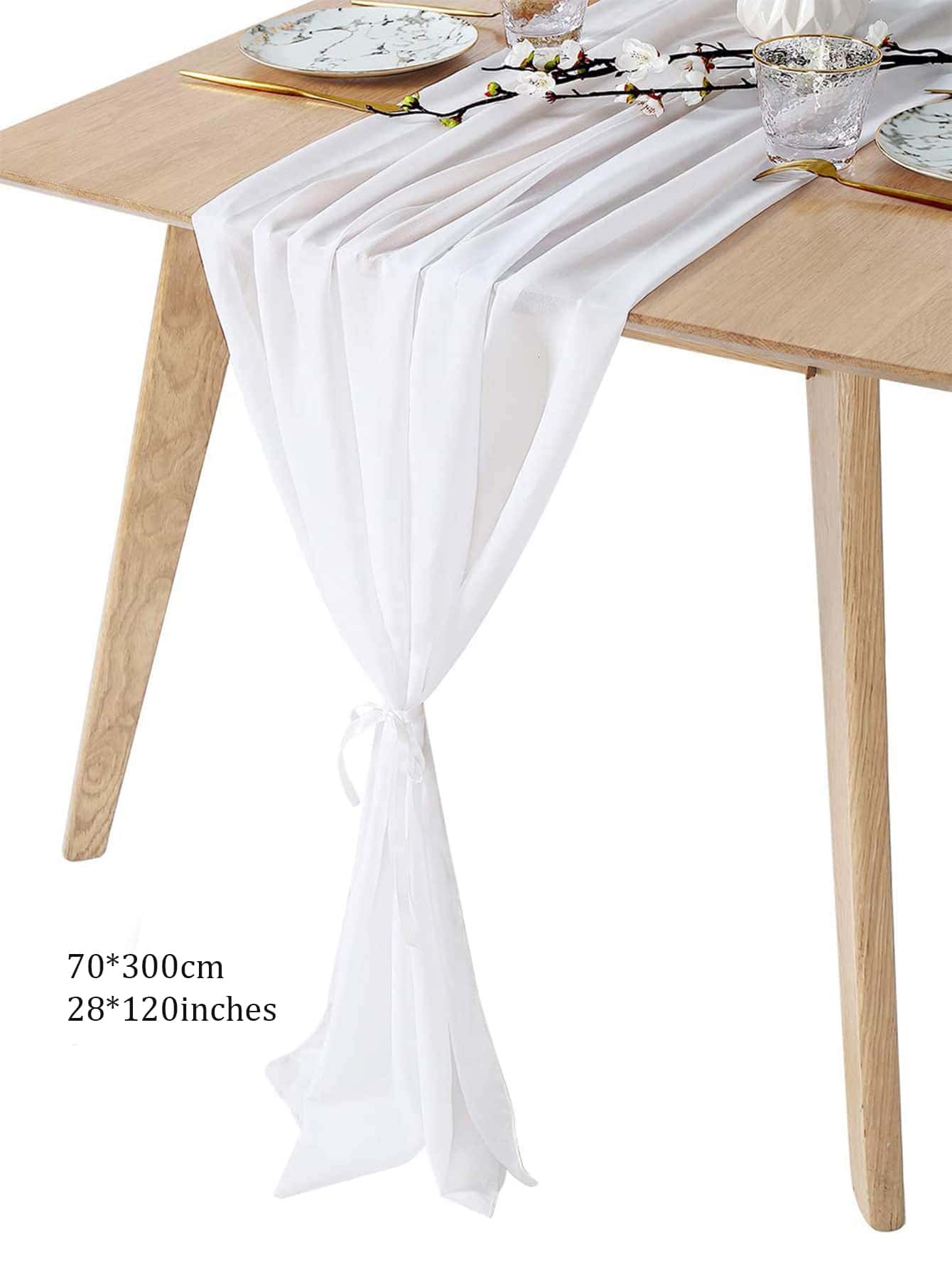 1 pièce-70*300cm Chemin de Table Décoratif de Fête, Nappe, Chemin de Table Décoratif de Festival