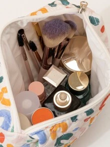 1个波点大容量化妆包 Y2K美学化妆包 化妆袋 护肤包 洗漱包 收纳袋，旅行必备 邮轮必备 宿舍必备，婚礼伴娘礼物，妈妈礼物，生日礼物，送给朋友和老师的礼物，家居装饰，浴室客厅卧室装饰，浴室收纳，珠宝收纳，唇油收纳，指甲油收纳，化妆品收纳，化妆包，女士礼物，圣诞礼物，女士礼物创意 - 彩色 - 查看 4