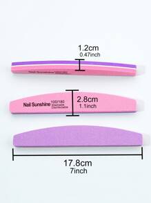 NailSunshine 5件套指甲抛光块打磨海绵指甲抛光器专业美甲工具，适用于亚克力指甲护理，打造最佳自然美甲效果，美甲用品，美甲工具，美甲艺术工具，返校季，美甲，美甲工具，适用于贴片指甲 - 彩色 - 查看 6