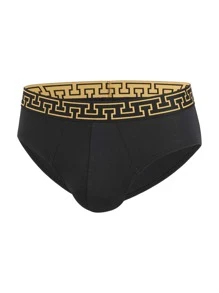 Shein Underwear&Sleepwear Basics Hombres 3 piezas Calzoncillos con estampado cinta cintura