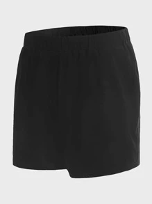 SHEIN Conjunto de pijama con camiseta sin mangas y pantalones cortos para hombre - Negro - Ver 6