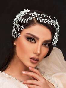 A Rhinestone Bridal Tiara Boho - Silver - View 6