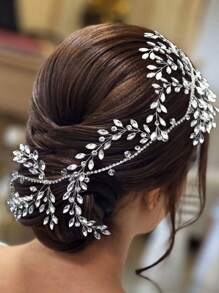 A Rhinestone Bridal Tiara Boho - Silver - View 4