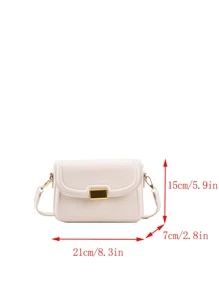 Túi Crossbody Nữ màu trơn - Màu be - Xem 6