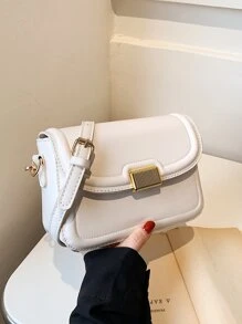 Túi Crossbody Nữ màu trơn - Màu be - Xem 7