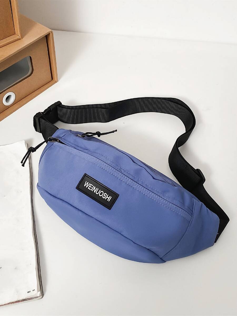 中等腰包字母貼飾