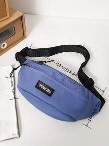 中等腰包字母貼飾