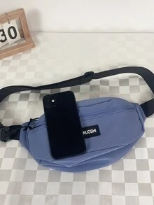 中等腰包字母貼飾