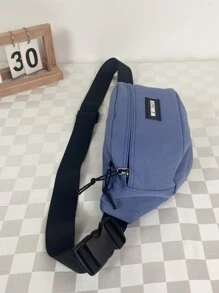 中等腰包字母貼飾