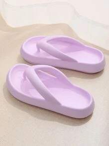 女士極簡時尚拖鞋 - 紫色 - 查看 2
