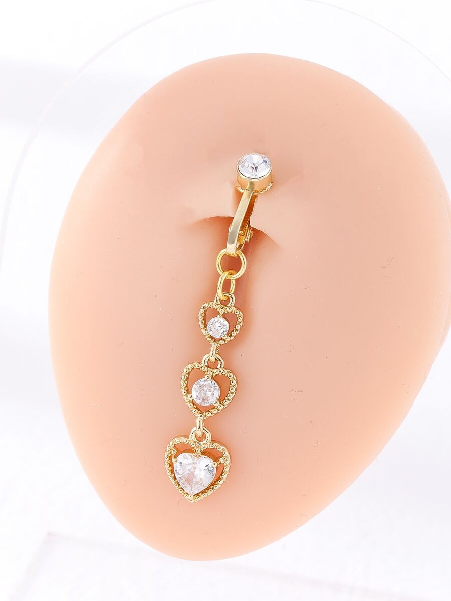 1 Nhẫn Đồng Trang Trí Đính Đá Quyến Rũ Vòng Bụng Cho Nữ Dự Tiệc - Nhiều màu - Xem 1