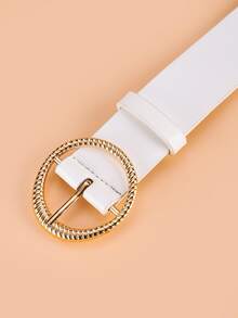 圓扣皮帶 - 白色 - 查看 3