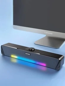 原裝聯想 TS33 有線音箱 360 環繞立體聲家庭影院台式電腦低頻低音炮兼容 USB/3.5 毫米接口 - 黑色 - 查看 3