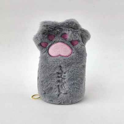 1 件猫爪形文具袋，可爱大容量大学学校办公室笔袋、铅笔盒、铅笔袋、书包