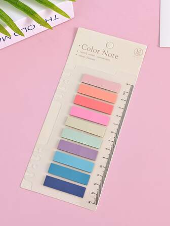 1入組混合顏色隨機易於張貼粘性索引標籤簡單多功能辦公室學校頁面標記