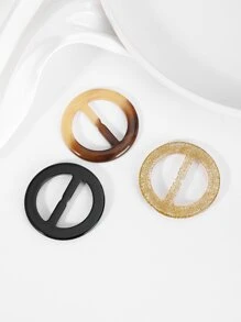 5入組女士圓形休閒扣飾適用於裝飾用品 - 彩色 - 查看 3