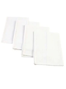 1入組花朵裝飾餐巾 - 白色 - 查看 2