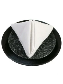 1入組花朵裝飾餐巾 - 白色 - 查看 4