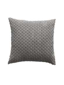 1pc Corduroy Bead Filled Bohemian Style Throw Pillow Cover, Suitable For Living Room And Bedroom Decor, All Season - Light Grey - View 5