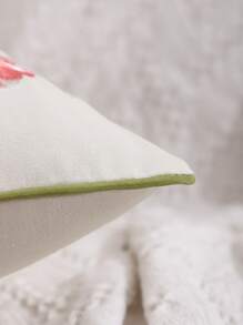 1入組梭織織物靠墊套現代主義花鳥刺繡裝飾抱枕套沙發無填充物四季皆宜 - 彩色 - 查看 4