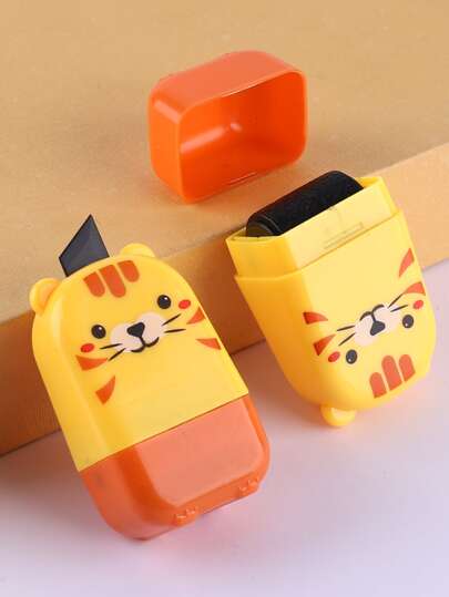 1 件卡通图案滚轮印章，简单多用途 DIY 家用滚轮印章，返校，学校用品