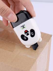 1 Con Lăn Thiết Kế Gấu Trúc, Tem Đa Năng Dễ Thương Cho Học Sinh - màu đen - Xem 5