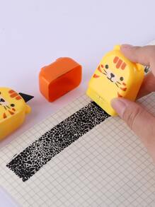 1 件卡通图案滚轮印章，简单多用途 DIY 家用滚轮印章，返校，学校用品