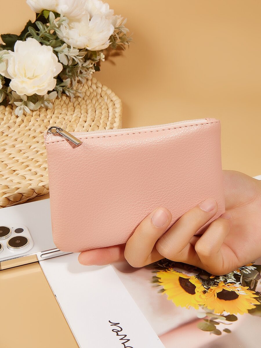 Ví tiền nữ màu trơn - Cà phê nâu - Xem 1