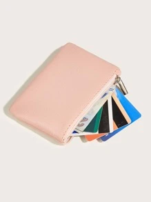 Ví tiền nữ màu trơn - Cà phê nâu - Xem 3