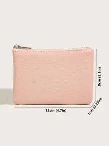 Ví tiền nữ màu trơn - Cà phê nâu - Xem 6