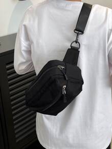 極簡腰包小尼龍黑色