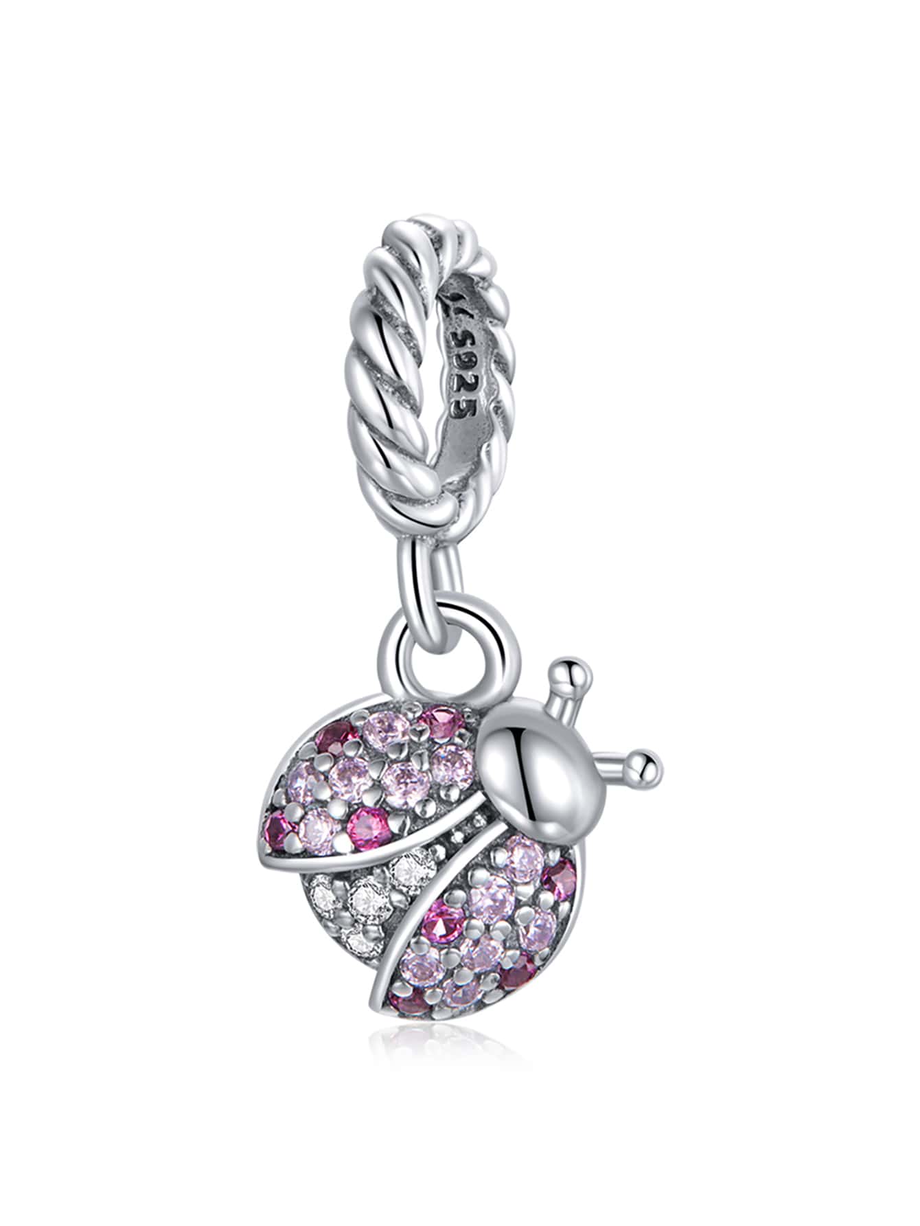 ESBERRY Colgante DIY zirconia cúbica mariquita plata