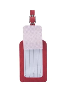 CHARM INFINITE 字母圖案護照套配行李牌 - 紅色 - 查看 3
