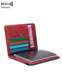 CHARM INFINITE 字母圖案護照套配行李牌 - 紅色 - 查看 6