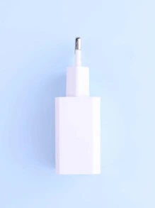 EU Standard Dual USB Charger Adapter, 5V 2A Charger Plug, Dual Port Power Adapter, Mobile Phone Charger Head - White - View 4