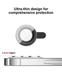 3 chiếc kính bảo vệ ống kính tương thích với iPhone - Bạc - Xem 5