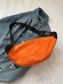casual simple con letra Bolso de hombro Pechera Riñonera - Naranja - Ver 6