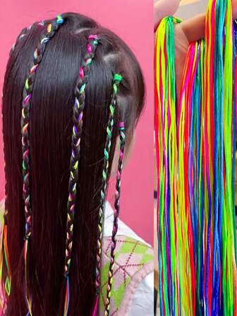 10pcs Girls Color Block Fashionable Hair Band For Hair Decoration