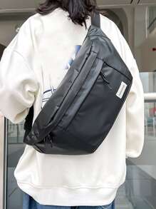 ZAOSHANGHAO 適合日常生活超大腰包PU貼片細節