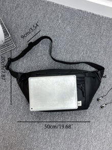 ZAOSHANGHAO 適合日常生活超大腰包PU貼片細節