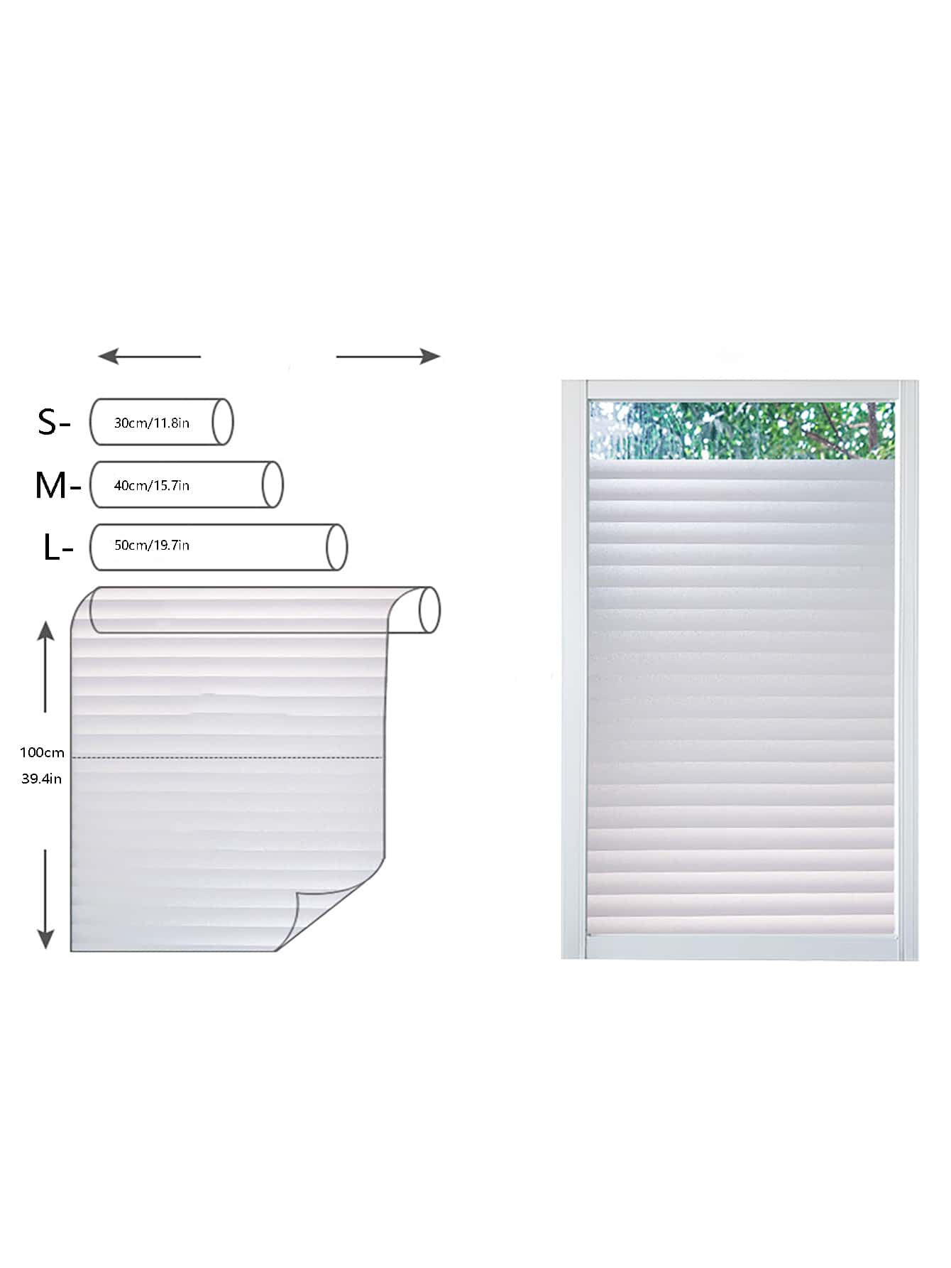 1roll Venetian Blind Design Window Sticker, Creative Clear PVC Window Decorative Sticker For Household - Clear - View 5